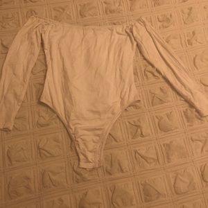 White long sleeve off the shoulder / Never worn